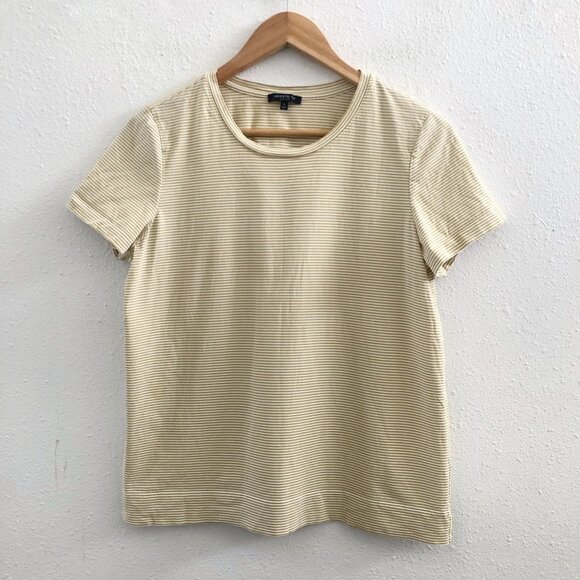 LAFAYETTE 148 New York Short Sleeves Striped Top Size Large - Picture 1 of 11